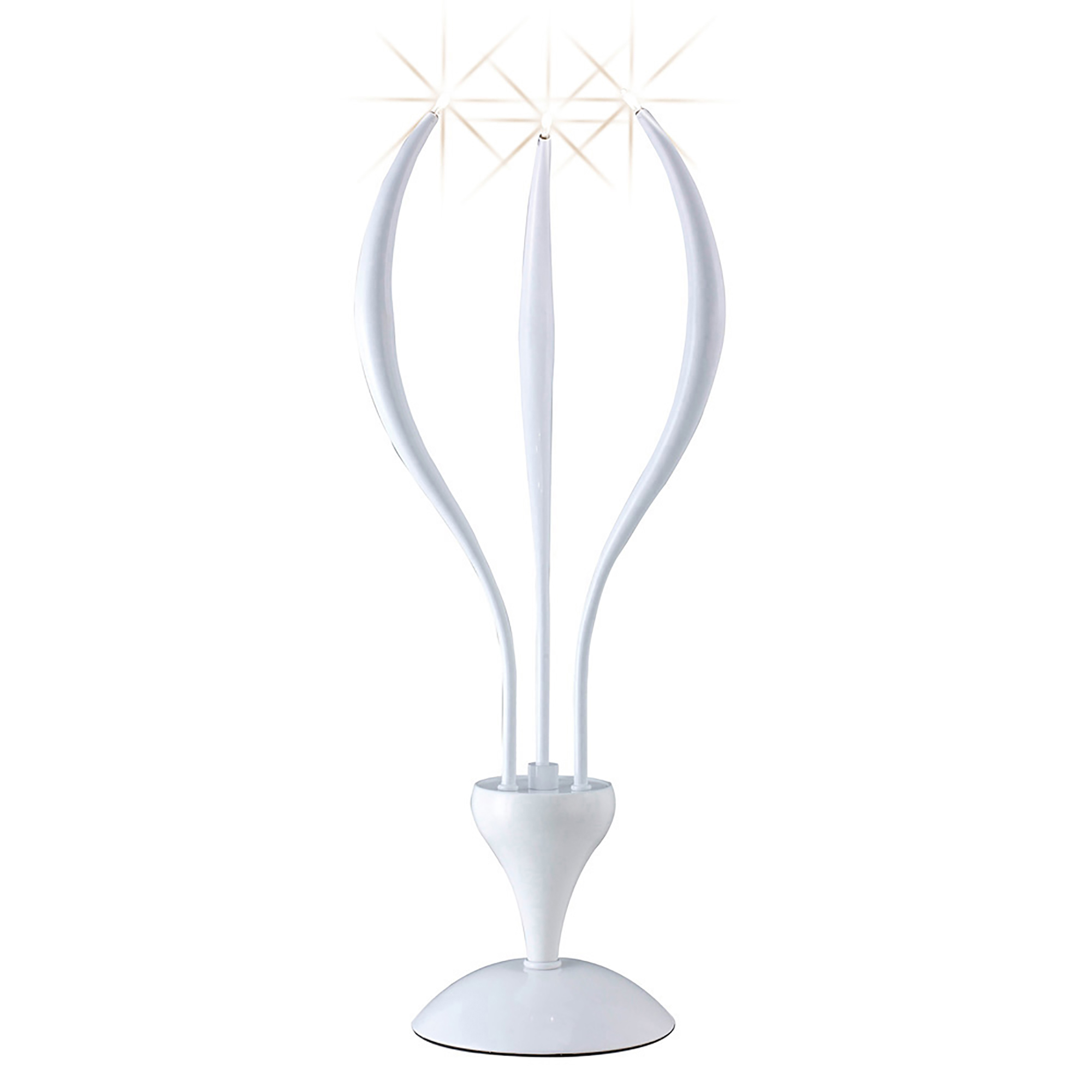 IL30155  Llamas 78cm 3 Light Table Lamp Gloss White